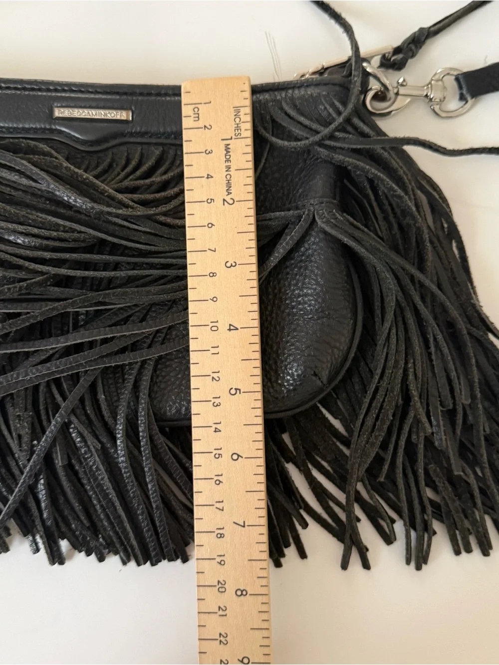 Rebecca Minkoff Black Fringe Leather Crossbody